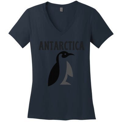 Antarctica Penguins Antarctic Travel Women's V-Neck T-Shirt