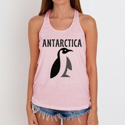 Antarctica Penguins Antarctic Travel Women's Knotted Racerback Tank