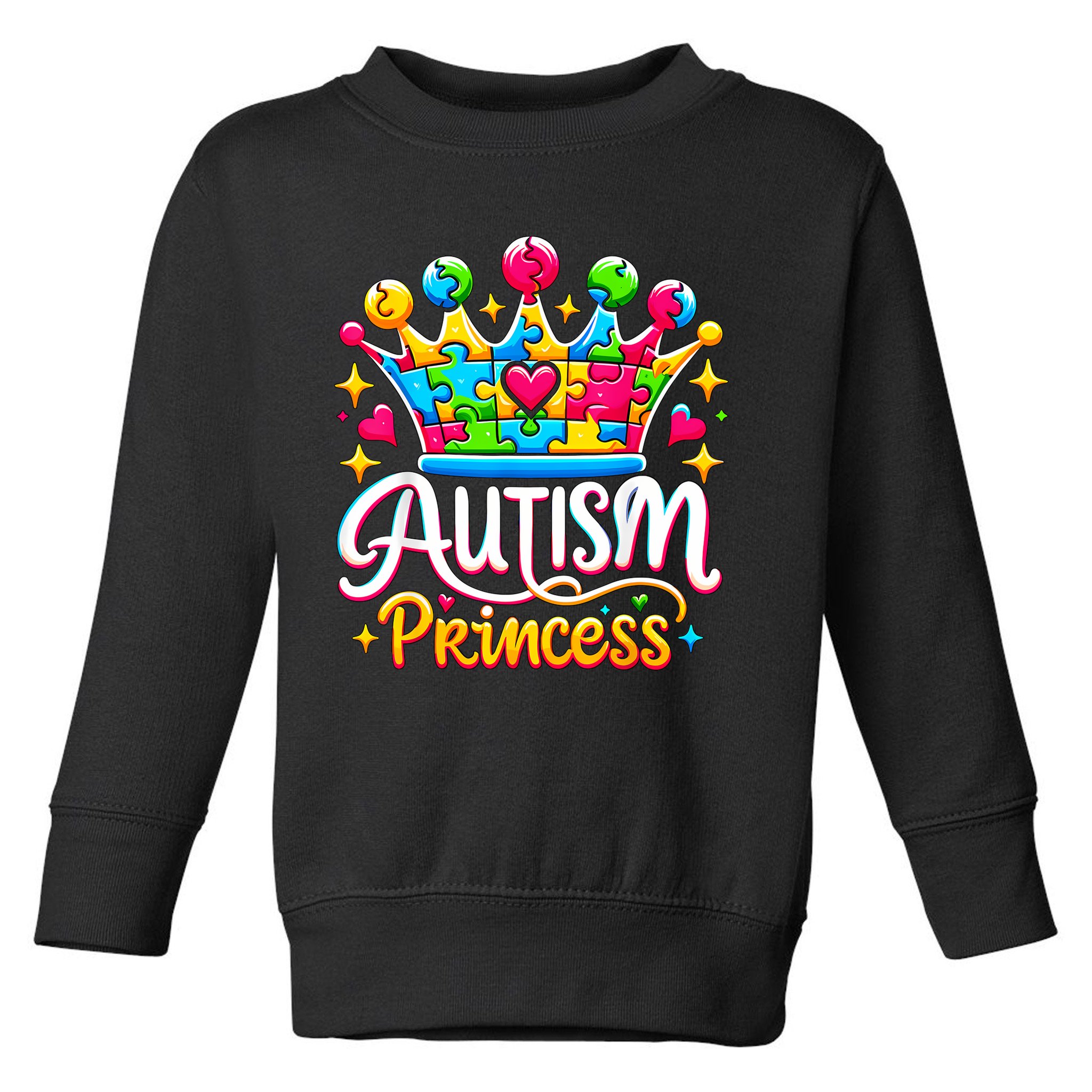 Autism Princess Autism Awareness Queen Girl Toddler Sweatshirt