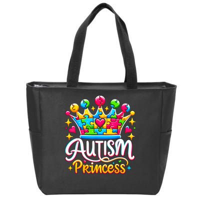 Autism Princess Autism Awareness Queen Girl Zip Tote Bag
