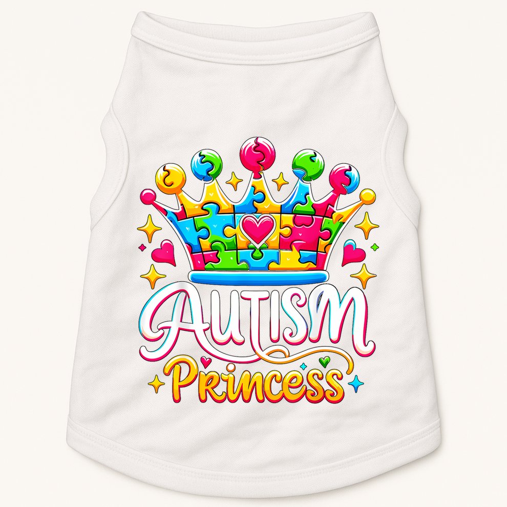 Autism Princess Autism Awareness Queen Girl Doggie Tank