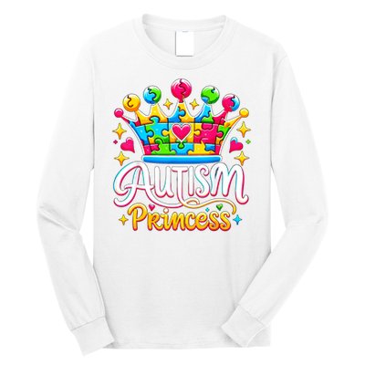 Autism Princess Autism Awareness Queen Girl Long Sleeve Shirt