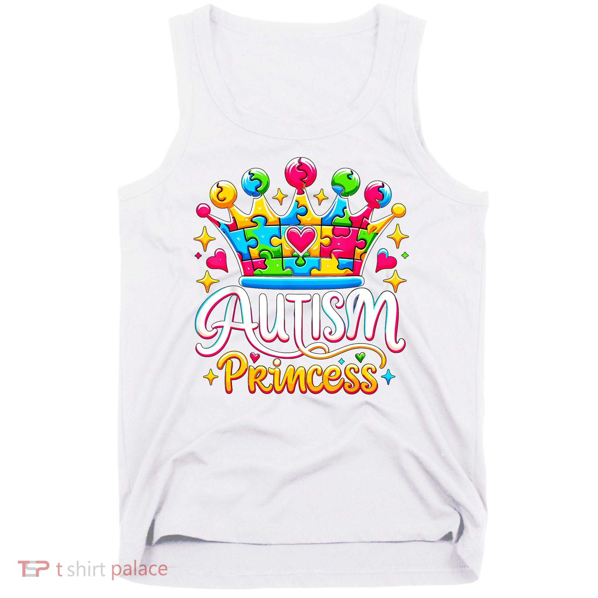 Autism Princess Autism Awareness Queen Girl Tank Top