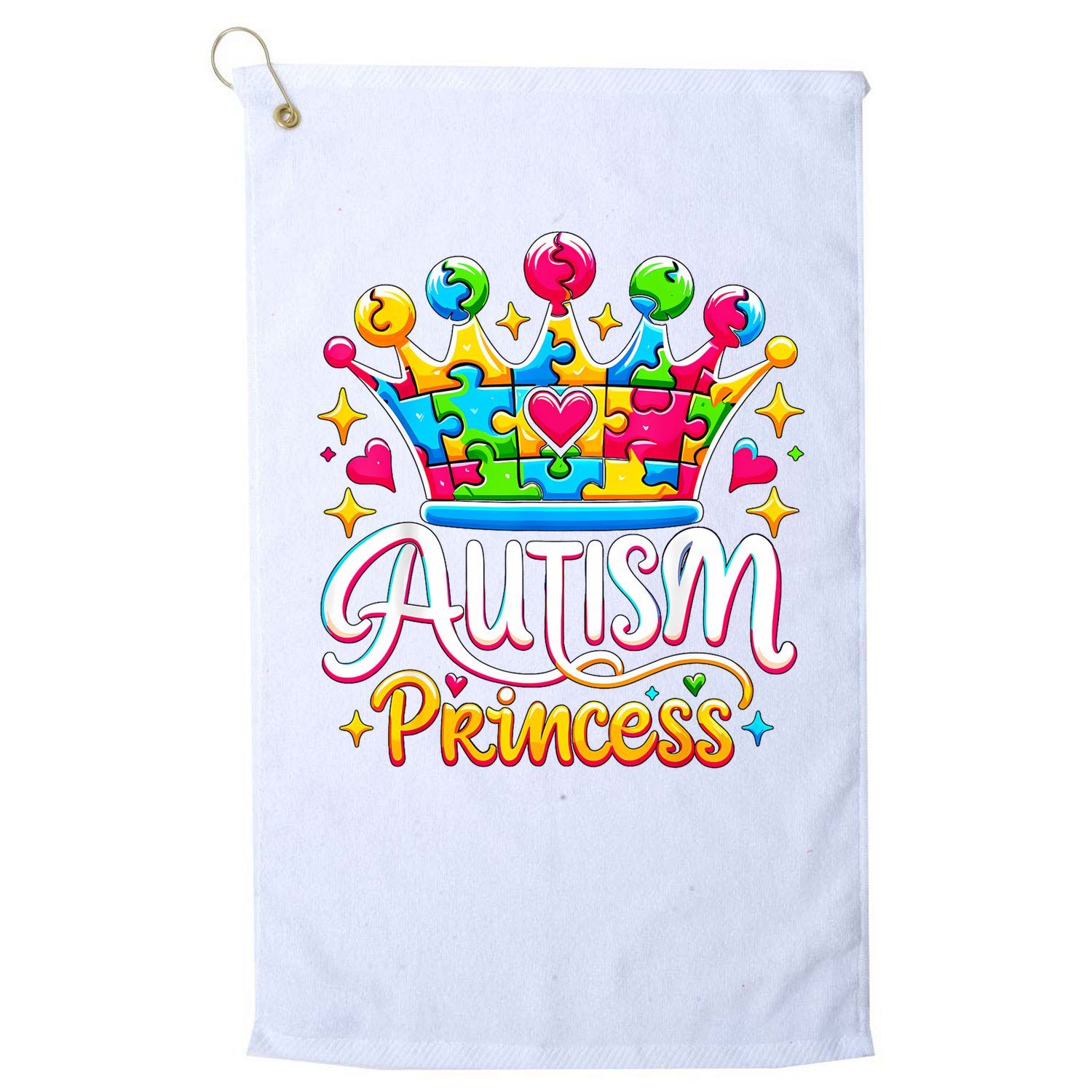 Autism Princess Autism Awareness Queen Girl Golf Towel