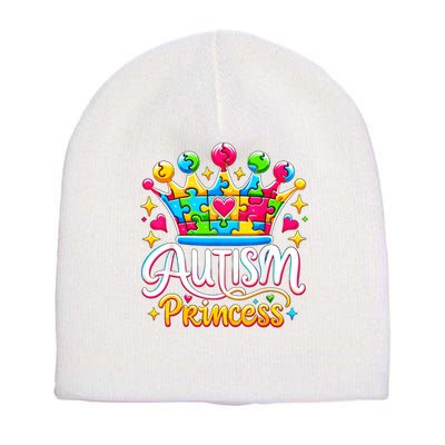 Autism Princess Autism Awareness Queen Girl Short Acrylic Beanie