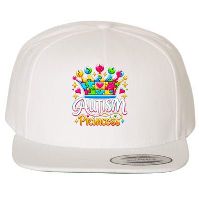 Autism Princess Autism Awareness Queen Girl Wool Snapback Cap