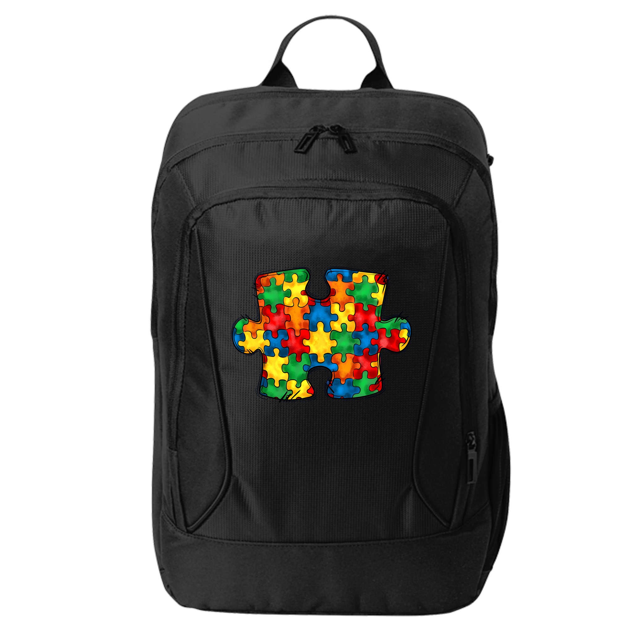 Autism Puzzle Autism Awareness Month City Backpack