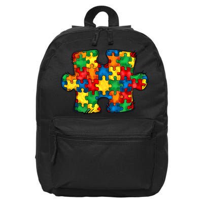 Autism Puzzle Autism Awareness Month 16 in Basic Backpack