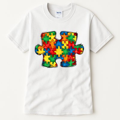 Autism Puzzle Autism Awareness Month Tall T-Shirt