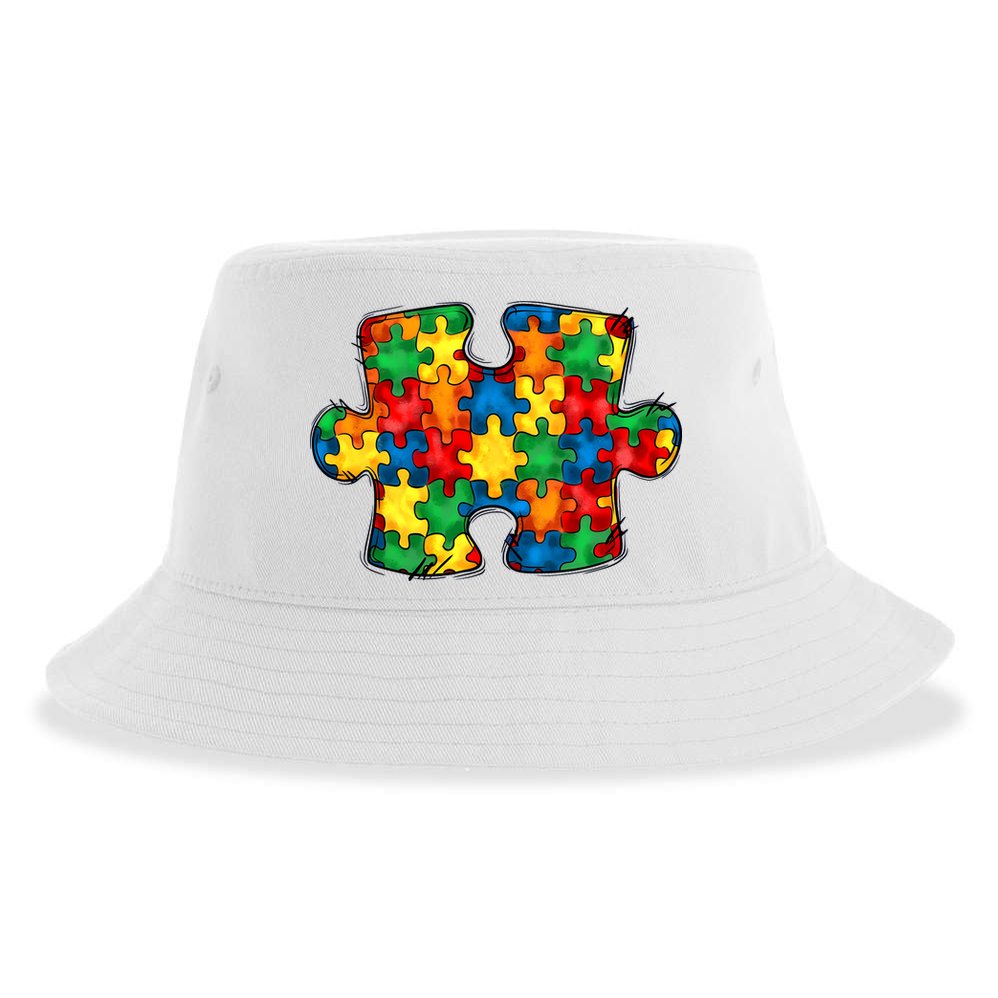 Autism Puzzle Autism Awareness Month Sustainable Bucket Hat