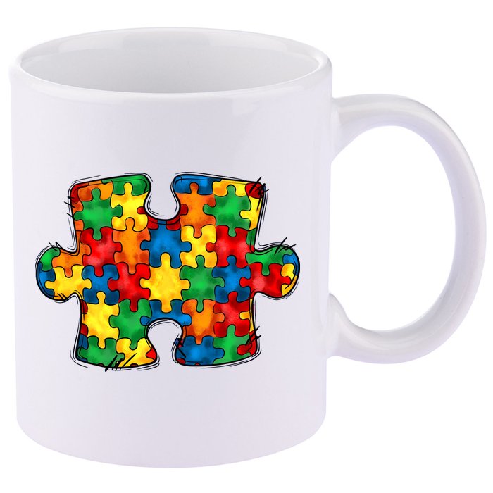 Autism Puzzle Autism Awareness Month 11oz C Handle Ceramic Mug