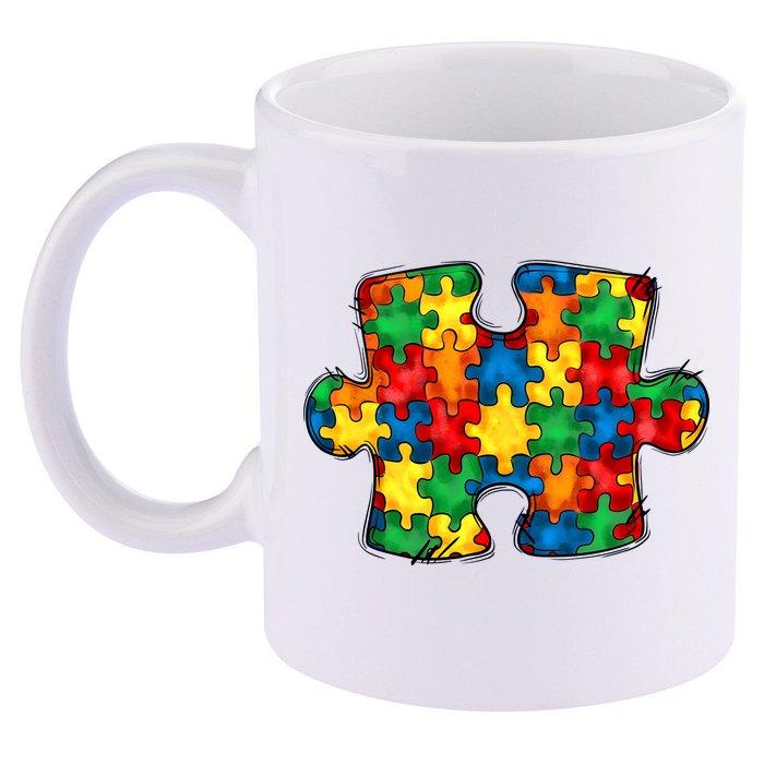 Autism Puzzle Autism Awareness Month 11oz C Handle Ceramic Mug