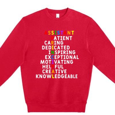 Assistant Principal Appreciation School Assistant Principal Great Gift Premium Crewneck Sweatshirt