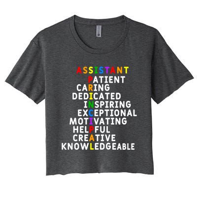 Assistant Principal Appreciation School Assistant Principal Great Gift Women's Crop Top Tee