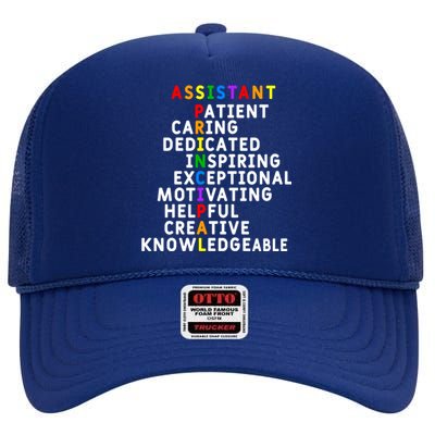 Assistant Principal Appreciation School Assistant Principal Great Gift High Crown Mesh Back Trucker Hat