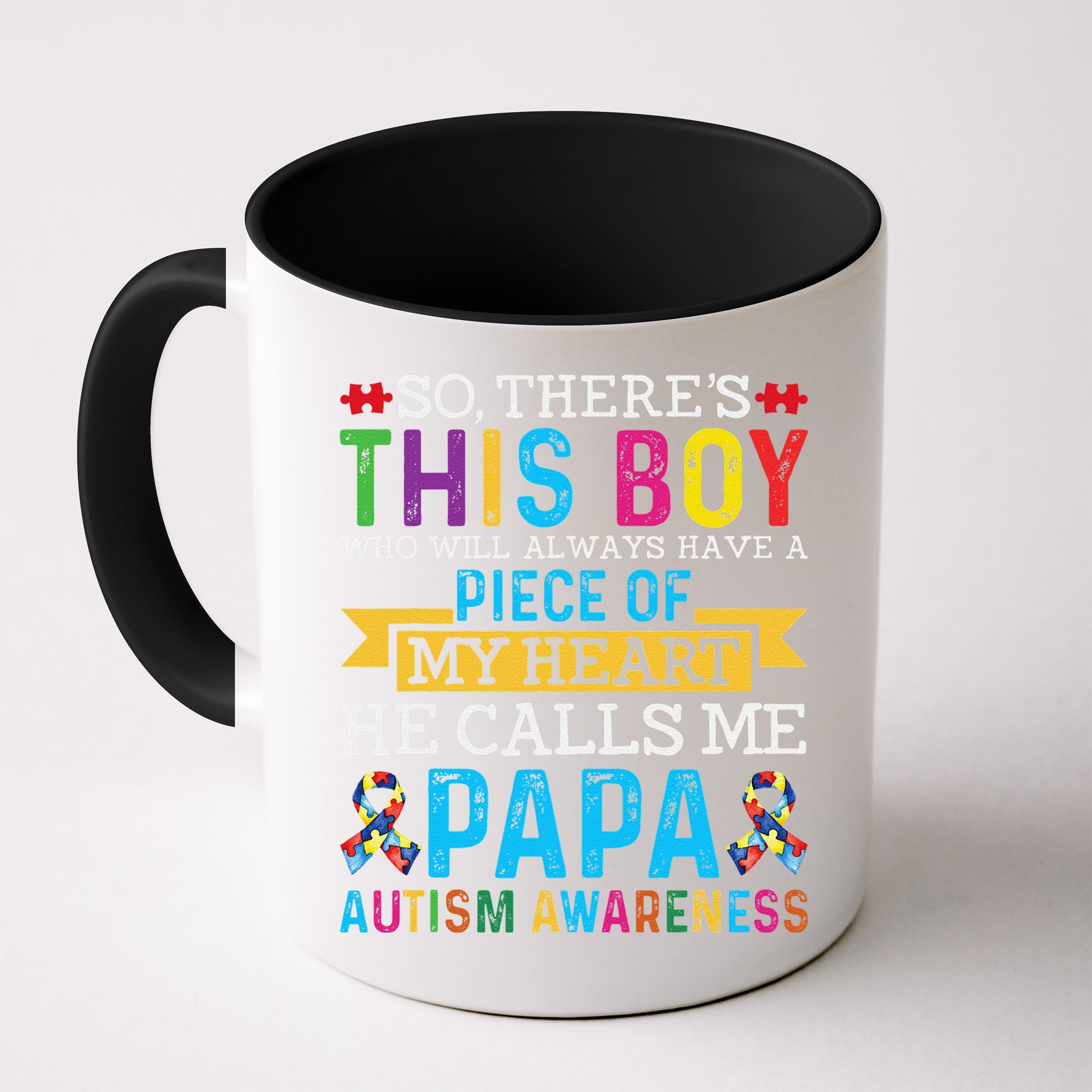 Autism Papa Autism Awareness Support Autism Motivational Mug
