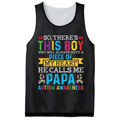 Autism Papa Autism Awareness Support Autism Motivational Mesh Reversible Basketball Jersey Tank