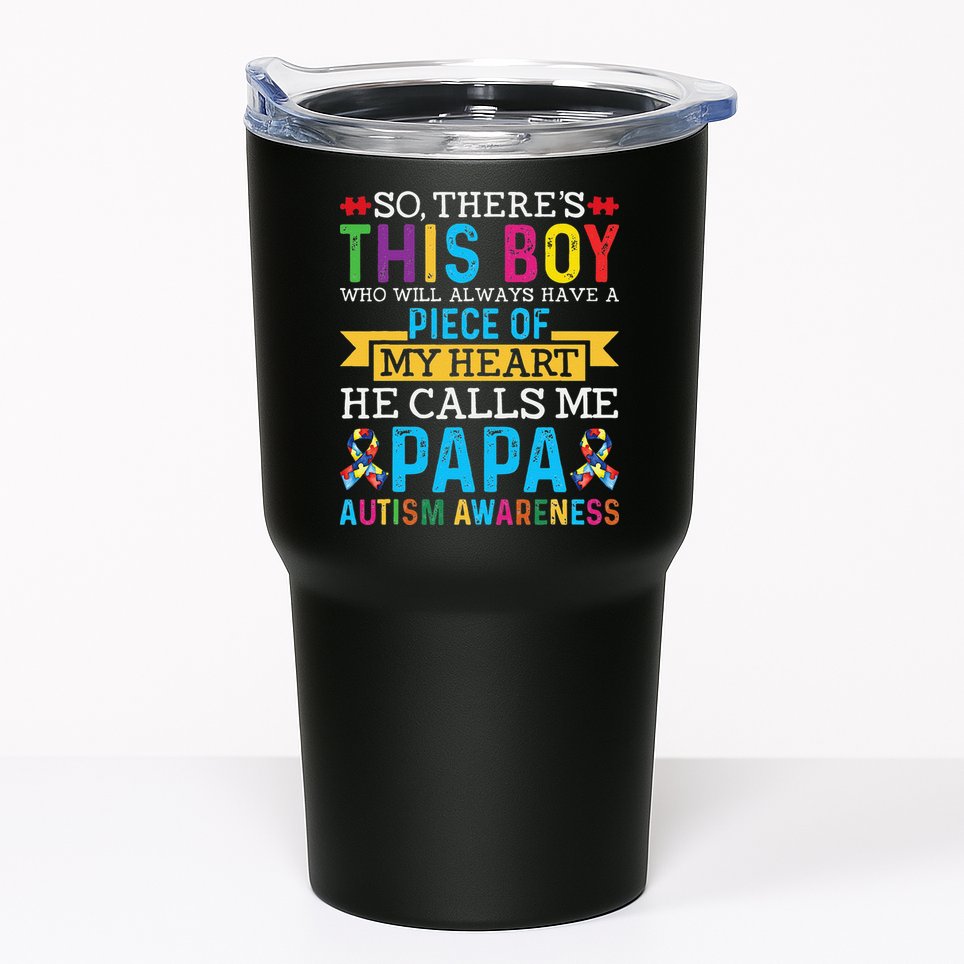 Autism Papa Autism Awareness Support Autism Motivational Tumbler