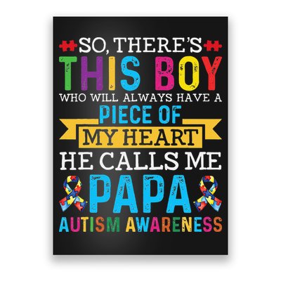 Autism Papa Autism Awareness Support Autism Motivational Poster