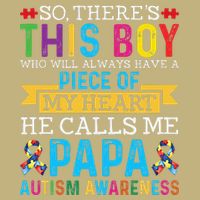Autism Papa Autism Awareness Support Autism Motivational Cooling Performance Crew T-Shirt
