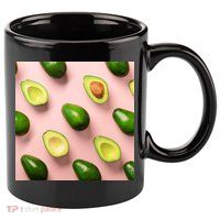 Avocado Pattern 11oz C Handle Ceramic Mug