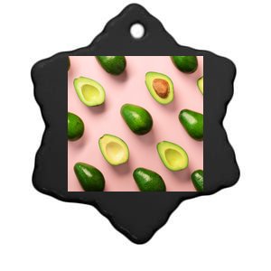 Avocado Pattern Ceramic Star Ornament