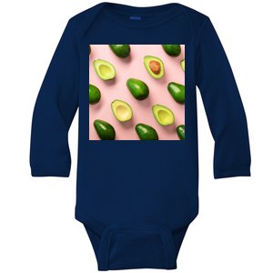 Avocado Pattern Baby Long Sleeve Bodysuit