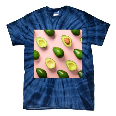 Avocado Pattern Tie-Dye T-Shirt