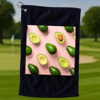 Avocado Pattern Golf Towel