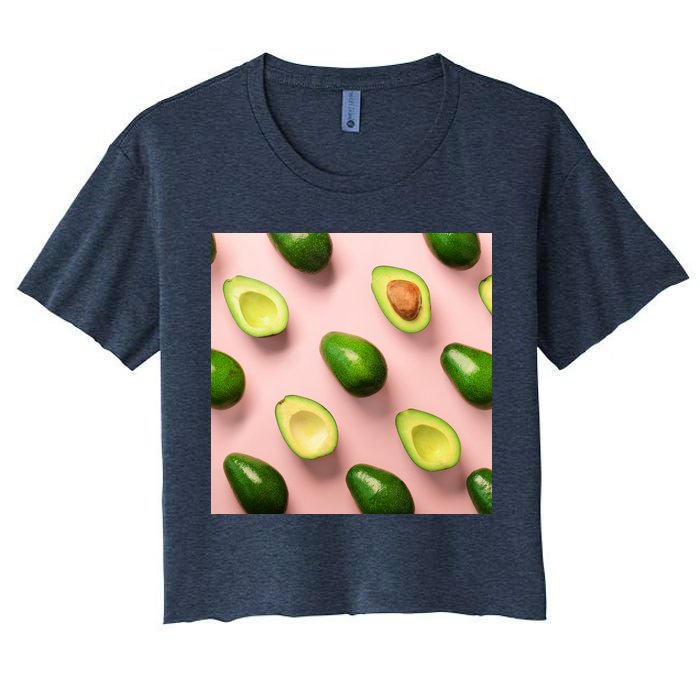 Avocado Pattern Crop Top