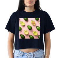 Avocado Pattern Crop Top