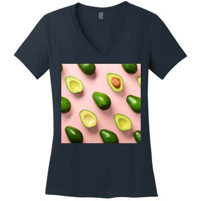 Avocado Pattern Women's V-Neck T-Shirt