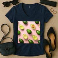 Avocado Pattern Women's V-Neck T-Shirt
