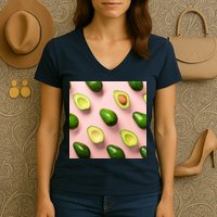 Avocado Pattern Women's V-Neck T-Shirt