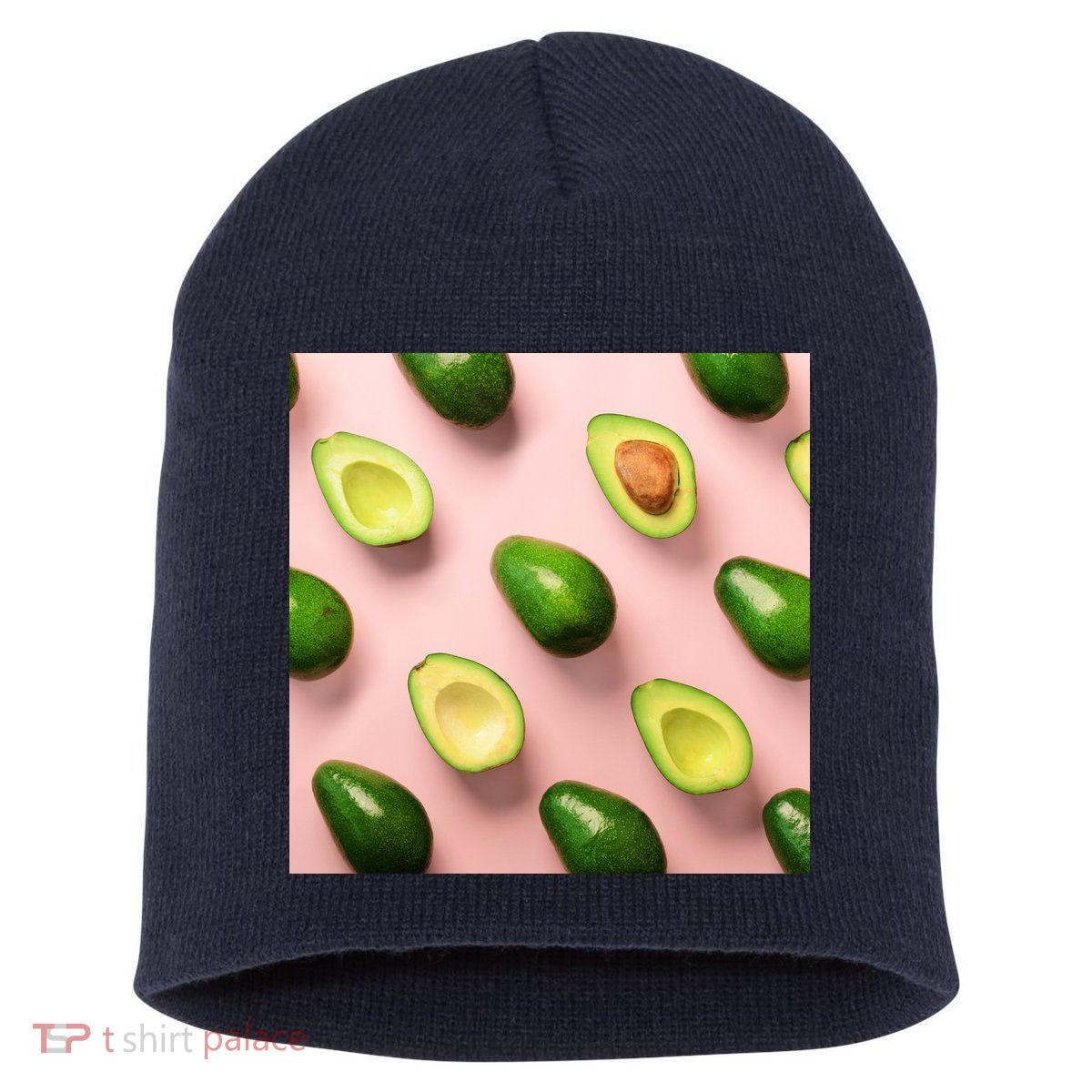 Avocado Pattern Short Acrylic Beanie