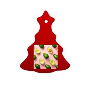 Avocado Pattern Ceramic Tree Ornament