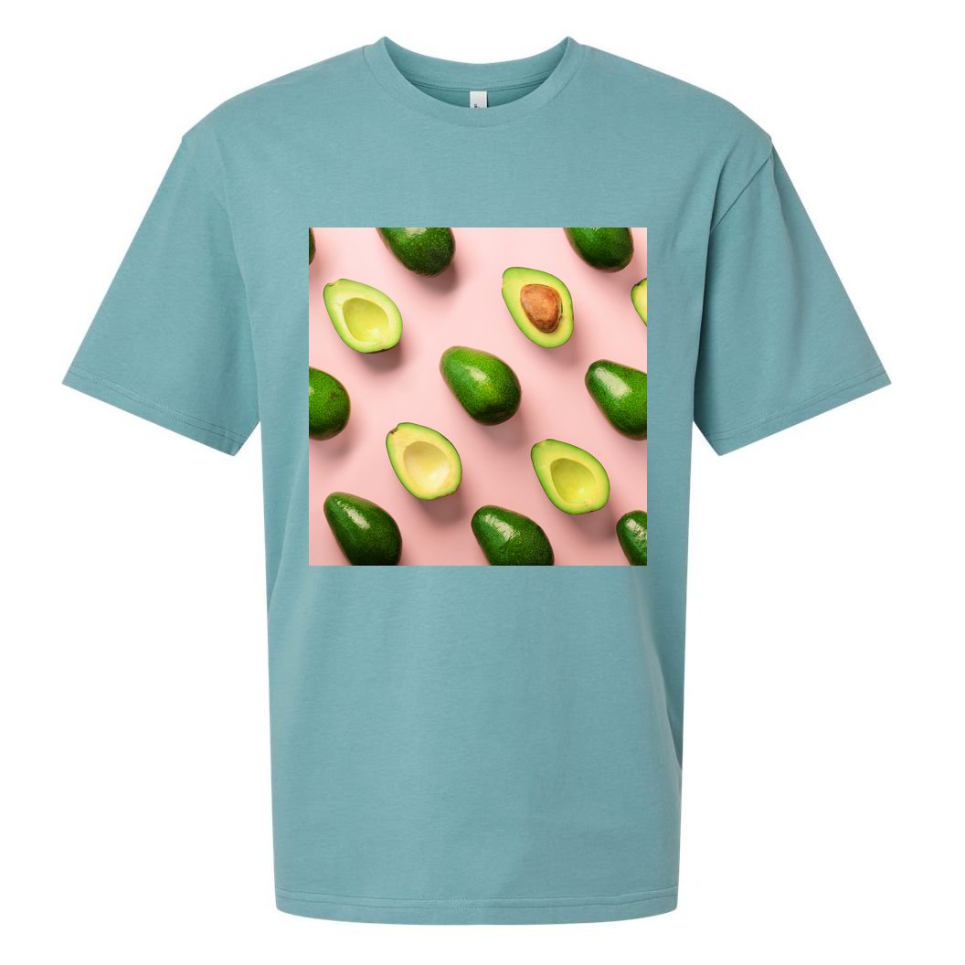 Avocado Pattern Sueded Cloud Jersey T-Shirt