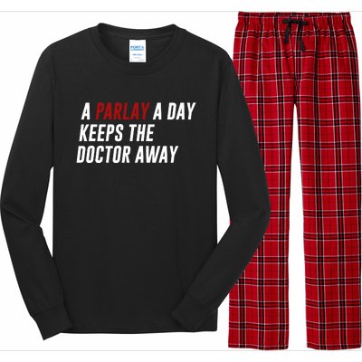 A Parlay A Day Funny Gambling Sports Betting Long Sleeve Pajama Set