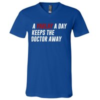 A Parlay A Day Funny Gambling Sports Betting V-Neck T-Shirt