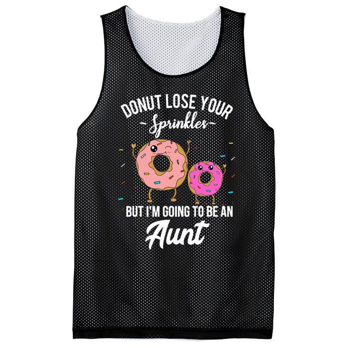 Aunt Pregnancy Announcement Reveal Funny Donut Quote Mesh Reversible Basketball Jersey Tank