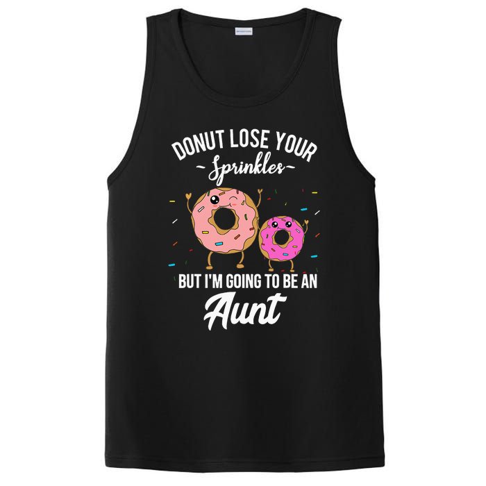 Aunt Pregnancy Announcement Reveal Funny Donut Quote PosiCharge Competitor Tank