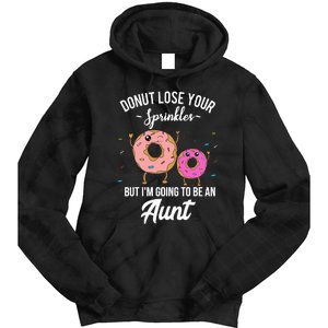 Aunt Pregnancy Announcement Reveal Funny Donut Quote Tie Dye Hoodie