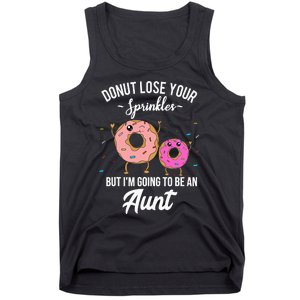 Aunt Pregnancy Announcement Reveal Funny Donut Quote Tank Top