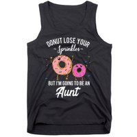 Aunt Pregnancy Announcement Reveal Funny Donut Quote Tank Top