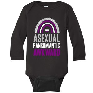 Asexual Panromantic Awkward Asexual Pride Bohemian Rainbow Baby Long Sleeve Bodysuit