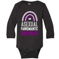 Asexual Panromantic Awkward Asexual Pride Bohemian Rainbow Baby Long Sleeve Bodysuit