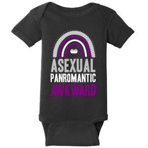 Asexual Panromantic Awkward Asexual Pride Bohemian Rainbow Baby Bodysuit