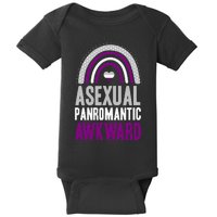 Asexual Panromantic Awkward Asexual Pride Bohemian Rainbow Baby Bodysuit