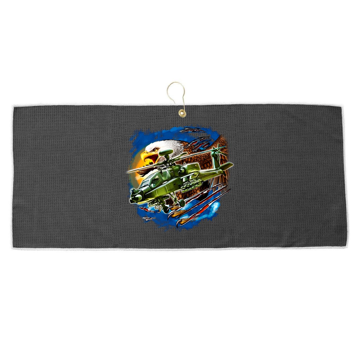 Apache Eagle Large Microfiber Waffle Golf Towel