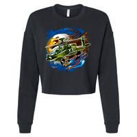 Apache Eagle Cropped Pullover Crew